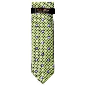 NWT Serica Tie Mens Silk Made Italy Floral Geometric Dress‎ Formal 3" Wide
